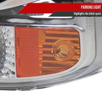 Spec'D Tuning Products - Spec-D 1999-2002 Chevrolet Silverado 1500 2500/ 2000-2006 Tahoe Suburban 1PC Factory Style Headlights w/ Bumper Lights (Chrome Housing/Clear Lens) - Image 4