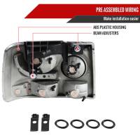 Spec'D Tuning Products - Spec-D 1999-2002 Chevrolet Silverado 1500 2500/ 2000-2006 Tahoe Suburban 1PC Factory Style Headlights w/ Bumper Lights (Chrome Housing/Clear Lens) - Image 5