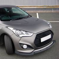 Spec'D Tuning Products - Spec-D 2013-2017 Hyundai Veloster Turbo Matte Black 3PC Front Bumper Splitter Kit - Image 8