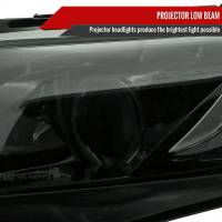 Spec'D Tuning Products - Spec-D 2006-2011 Honda Civic Sedan Projector Headlights w/ R8 Style LED Light Strip (Chrome Housing/Smoke Lens) - Image 1