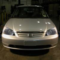 Spec'D Tuning Products - Spec-D 2001-2003 Honda Civic Projector Headlights w/ H1 Bulbs (Matte Black Housing/Clear Lens) - Image 7