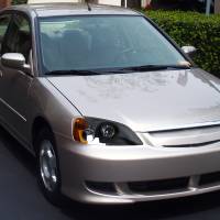 Spec'D Tuning Products - Spec-D 2001-2003 Honda Civic Projector Headlights w/ H1 Bulbs (Matte Black Housing/Clear Lens) - Image 8