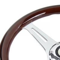 Spec'D Tuning Products - Spec-D 340mm 3-Spoke 1.75" Deep Dish Classic Wooden Style Steering Wheel - Image 3