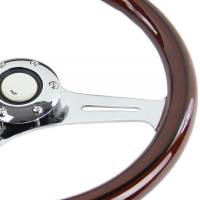 Spec'D Tuning Products - Spec-D 340mm 3-Spoke 1.75" Deep Dish Classic Wooden Style Steering Wheel - Image 4