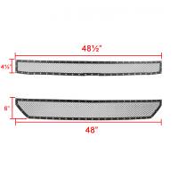 Spec'D Tuning Products - Spec-D 2016-2018 Chevrolet Silverado 1500 Rivet Style Black Stainless Steel 2PC Mesh Grille Insert - Image 1
