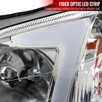 Spec'D Tuning Products - Spec-D 1999-2000 Honda Civic Coupe/Sedan LED Bar Factory Style Headlights (Chrome Housing/Clear Lens) - Image 2