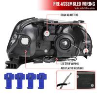 Spec'D Tuning Products - Spec-D 1999-2000 Honda Civic Coupe/Sedan LED Bar Factory Style Headlights (Chrome Housing/Clear Lens) - Image 6