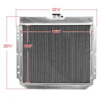 Spec'D Tuning Products - Spec-D 1963-1970 Ford Mustang/Fairlane/Falcon/Galaxie/Torino Mercury Cougar 3-Row Radiator with Fan Shroud Design - Image 1