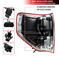 Spec'D Tuning Products - Spec-D 2009-2014 Ford F-150 LED Tail Lights - OZ (Chrome Housing/Red Clear Lens) - Image 6