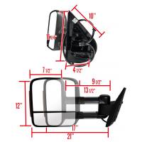 Spec'D Tuning Products - Spec-D 2007-2014 Chevrolet Silverado/Suburban/Avalanche/Tahoe GMC Sierra/Yukon/Yukon XL Power Heated Towing Mirrors w/ Smoke Lens LED Turn Signal Lights - Image 5