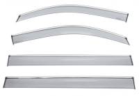 WellVisors Side Window Deflectors Chevrolet Suburban/GMC Yukon XL/Cadillac Escalade ESV 15-20 with Chrome trim