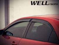 WellVisors - WellVisors Side Window Deflectors Mazda 6 Sedan 03-08 With Black Trim - Image 4