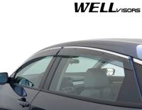 WellVisors - WellVisors Side Window Deflectors Honda Civic Sedan 16-21 / Insight 19-21 with Chrome Trim - Image 4