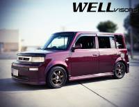 WellVisors - WellVisors Side Window Deflectors Scion xB 04-07 With Black Trim - Image 2