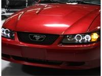 Spyder Auto - Spyder Ford Mustang 99-04 Projector Headlights LED Halo Black High H1 Low H1 PRO-YD-FM99-1PC-AM-BK - Image 2