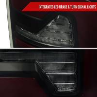 Spec'D Tuning Products - Spec-D 2007-2009 Dodge RAM 1500/2500/3500 Red LED Bar Tail Lights (Matte Black Housing/Smoke Lens) - Image 2