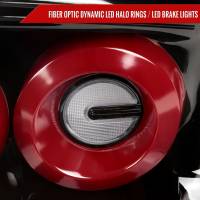 Spec'D Tuning Products - Spec-D 2003-2007 Infiniti G35 Coupe Red LED Halo Sequential Signal Tail Lights (Glossy Black Housing/Clear Lens) - Image 2