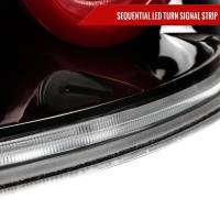 Spec'D Tuning Products - Spec-D 2003-2007 Infiniti G35 Coupe Red LED Halo Sequential Signal Tail Lights (Glossy Black Housing/Clear Lens) - Image 3