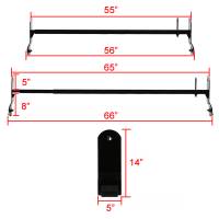 Spec'D Tuning Products - Spec-D 2003-2017 Chevrolet Express/ GMC Savana/ Ford E Series Glossy Black Roof Rack Ladder Rack Bars - Image 1