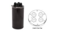 Vibrant Performance - Vibrant Performance 4in OD Universal Catch Can 2.0 w/ 4 Adapters Aluminum - Anodized Black - Image 1