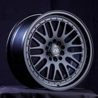 JNC Wheels Rim JNC001 Matte Black Chrome Rivets 16x9 5x100/5x114.3 ET10