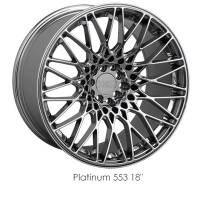 XXR Wheel Rim 553 18X9.75 5x112/5x120 ET36 72.56CB Platinum