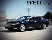 WellVisors - WellVisors Side Window Deflectors Lexus LS460 07-17 With Chrome Trim - Image 2