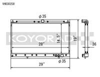 Koyorad Cooling Systems - Koyo Hyper V Series Aluminum Radiator 91-99 Dodge Stealth 3.0L V6 (MT) - Image 2