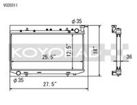 Koyorad Cooling Systems - Koyo V Series Aluminum Radiator 91-99 Nissan NX-2000 2.0L I4 (MT) - Image 2