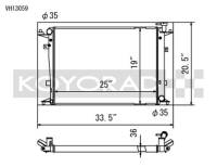 Koyorad Cooling Systems - Koyo Hyper V Series Aluminum Radiator 10-13 Hyundai Genesis 3.8L V6 (MT) - Image 2