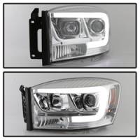 Spyder Auto - Spyder Dodge Ram 1500 06-08 V2 Projector Headlights - Light Bar DRL - Chrome (PRO-YD-DR06V2-LB-C) - Image 2