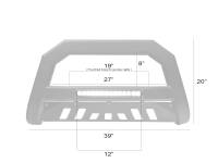 Armordillo - Armordillo 1999-2004 Ford Super Duty F-250/F-350/F-450/F-550 AR Series Bull Bar W/LED - Matte Black W/Aluminum Skid Plate - Image 2
