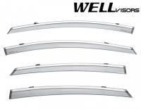 WellVisors Side Window Deflectors Chevrolet Volt 16-19 with Chrome trim