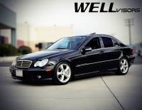 WellVisors - WellVisors Side Window Deflectors Mercedes Benz W203 C-Class 01-07 Sedan Premium Series - Image 2