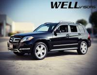WellVisors - WellVisors Side Window Deflectors Mercedes Benz X204 GLK250 GLK280 GLK300 GLK350 09-15 With Black Trim - Image 2