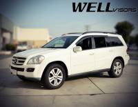 WellVisors - WellVisors Side Window Deflectors Mercedes Benz X164 GL320 GL350 GL450 GL500 GL550 07-12 With Black Trim - Image 2
