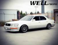 WellVisors - WellVisors Side Window Deflectors Lexus LS400 90-94 With Chrome Trim - Image 2