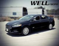 WellVisors - WellVisors Side Window Deflectors Ford Fusion Sedan 13-20 with Chrome Trim - Image 2