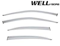 WellVisors Side Window Deflectors Nissan Maxima Sedan 1995-1999 with Chrome Trim