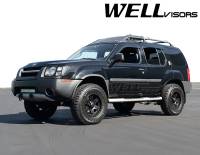 WellVisors - WellVisors Side Window Deflectors Nissan Xterra 1999-2004 with black trim - Image 2