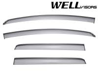 WellVisors Side Window Deflectors Honda Fit 15-20 With Black Trim