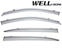 WellVisors Side Window Deflectors Honda Accord Sedan 13-17 With Chrome Trim