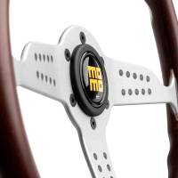 Momo - Momo Grand Prix Steering Wheel 350 mm - Mahogany Wood/Brshd Spokes - Image 5