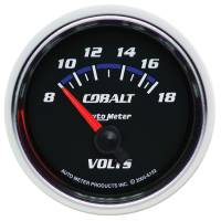 AutoMeter Cobalt 52mm 8-18 Volts Short Sweep Electric Voltmeter Gauge
