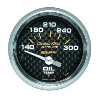 AutoMeter Carbon Fiber 52mm 140-300 Deg F Electronic Oil Temperature Gauge