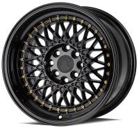 AodHan Wheels - Aodhan Wheels Rim AH05 16x8 4x100/114.3 73.1CB ET15 Gloss Black W /Gold Rivets - Image 3