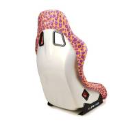 NRG Innovations - NRG Innovations FRP Bucket Seat PRISMA- SAVAGE Edition w/ White Pearlized Back Wild Thornberry Leopard Print- Medium - Image 4