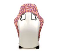 NRG Innovations - NRG Innovations FRP Bucket Seat PRISMA- SAVAGE Edition w/ White Pearlized Back Wild Thornberry Leopard Print- Medium - Image 5