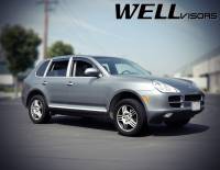 WellVisors - WellVisors Side Window Deflectors Porsche Cayenne 03-10 With Black Trim - Image 2