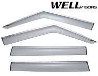 WellVisors Side Window Deflectors Land Rover Range Rover 03-12 With Chrome Trim